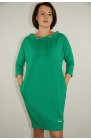 Ciocco - zielona sukienka bawełniana z kieszeniami