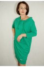 Ciocco - zielona sukienka bawełniana z kieszeniami