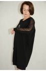 Ciocco - sportowa sukienka bawełniana z eleganckimi rękawami, kolor czarny