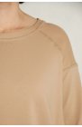 Ciocco - sportowa bluza bawełniana z rozporkami, kolor beżowy