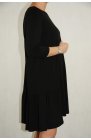 Ciocco - krótka sukienka bawełniana z falbanką, kolor czarny
