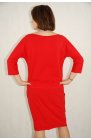 Ciocco - czerwona sukienka bawełniana z kieszonkami