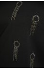 Ciocco - czarna bluzka bawełniana ze srebrną nitką i aplikacją