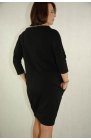 Ciocco - czarna sukienka bawełniana z kieszeniami