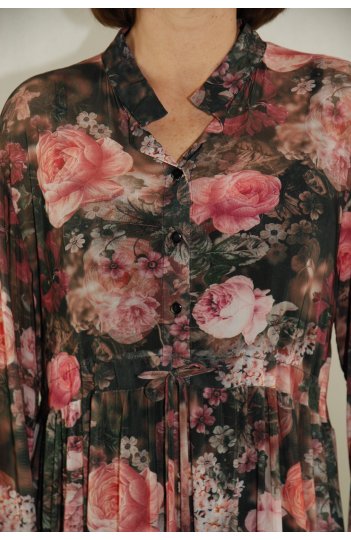 Sukienka z tiulu w kwiatowy wzór - Plus Size