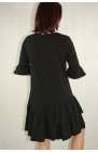 Ciocco - czarna, bawełniana sukienka z falbankami
