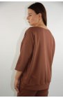 Ciocco - bawełniana bluza z aplikacją w kolorze brązowym