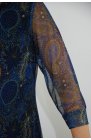 Granatowa, tiulowa sukienka marki Dorota