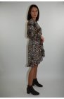 Elegancka sukienka mini, zwierzęcy print