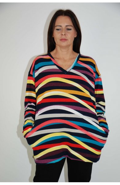Kolorowa bluzka damska w dużych rozmiarach