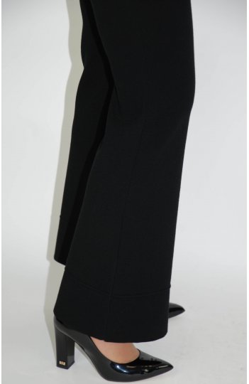 Ancora Collection - eleganckie spodnie damskie Lauro, czarne dzwony 