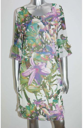 Ferra Moda - sukienka w kwiaty - duże rozmiary