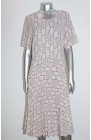 Ferra Moda - różowa sukienka plisowana - duże rozmiary