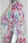 Dorota - jasna sukienka tiulowa w kolorowe kwiaty