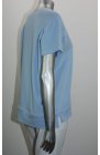 Ciocco - bawełniana bluzka z krótkim rękawem i aplikacją w kolorze błękitnym