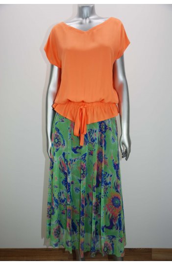 Damana - zielona spódnica tiulowa, duże rozmiary
