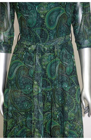 Dorota - tiulowa sukienka midi, zielona